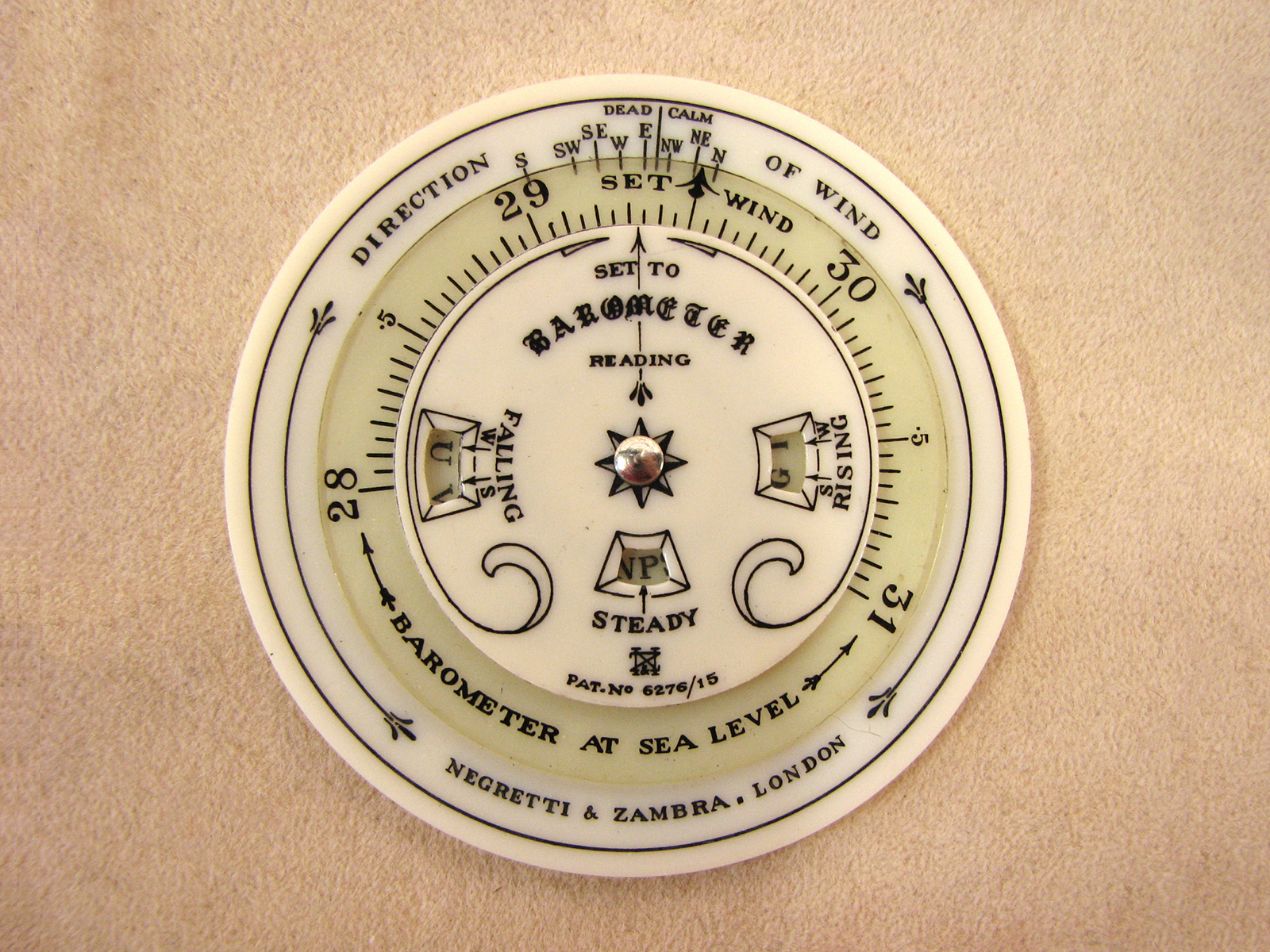 Genuine 1920's Negretti & Zambra pocket weather forecaster